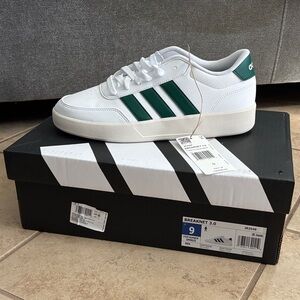 Adidas Breaknet 3.0 White and Green Shoes